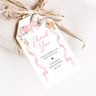 Étiquettes-cadeau Tags de préférence pour le Baby shower Citrouille