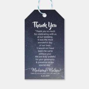 Étiquettes-cadeau Tags du Merci Mariage Twin Flame
