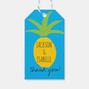 Étiquettes-cadeau Tags favoris de mariage pour l'ananas tropical