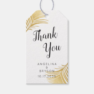 Étiquettes-cadeau Tags favoris des Feuilles de Palm d'or tropical