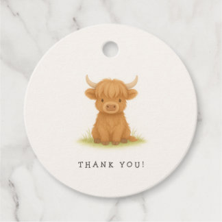 Étiquettes Cadeau Tags favoris du Baby shower de vache Highland