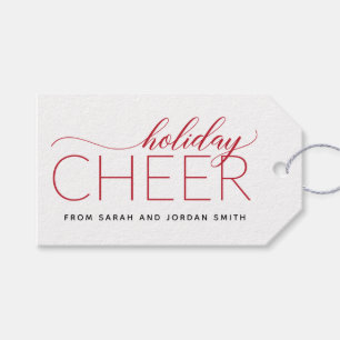 Étiquettes-cadeau Tags Holiday Cheer Red Gift
