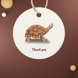 Étiquettes Cadeau Tags Merci de tortue Favor