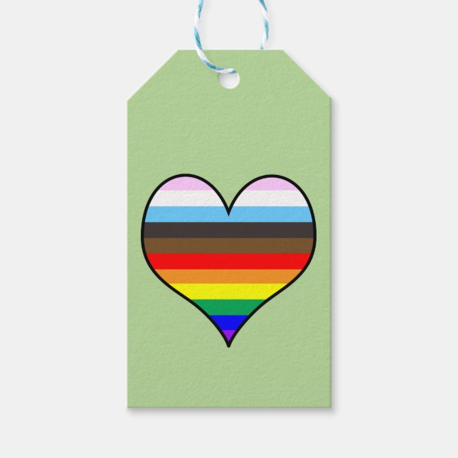 Étiquettes-cadeau Tags Rainbow Heart (Devant)