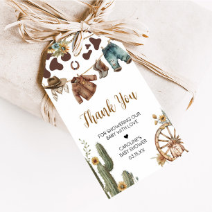 Étiquettes-cadeau Tags Un Petit Cowboy Baby shower Favoriser
