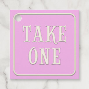 Étiquettes Cadeau "Take One" Victorian Tea Party Carré rose Personna