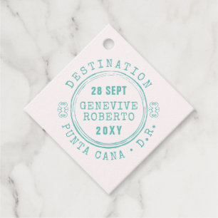 Étiquettes Cadeau Tampon de passeport U COULEURS DE COULEURS DE PICK