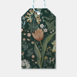 Étiquettes-cadeau Tapisserie vintage de prairie