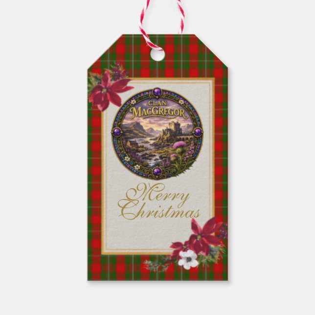 Étiquettes-cadeau Tartan du clan écossais MacGregor  (Devant)