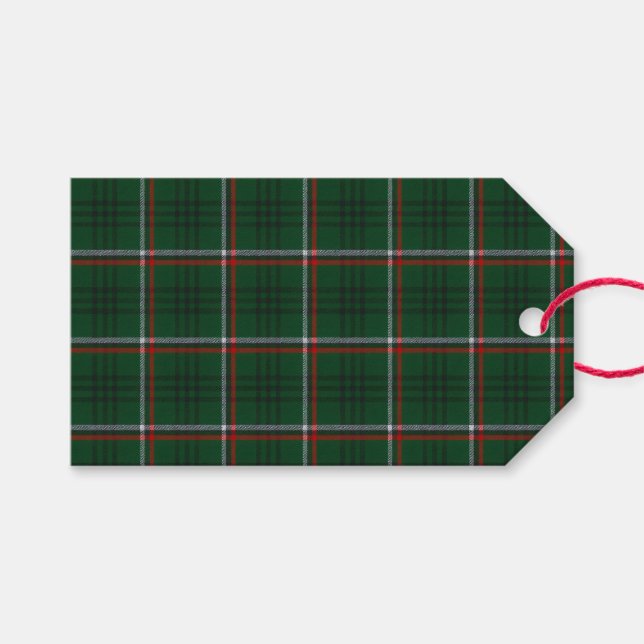 Étiquettes-cadeau Tartan riche (Devant (Horizontal))