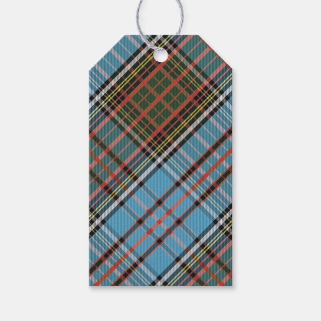 Étiquettes-cadeau Tartan Rustique Anderson Classique (Devant)
