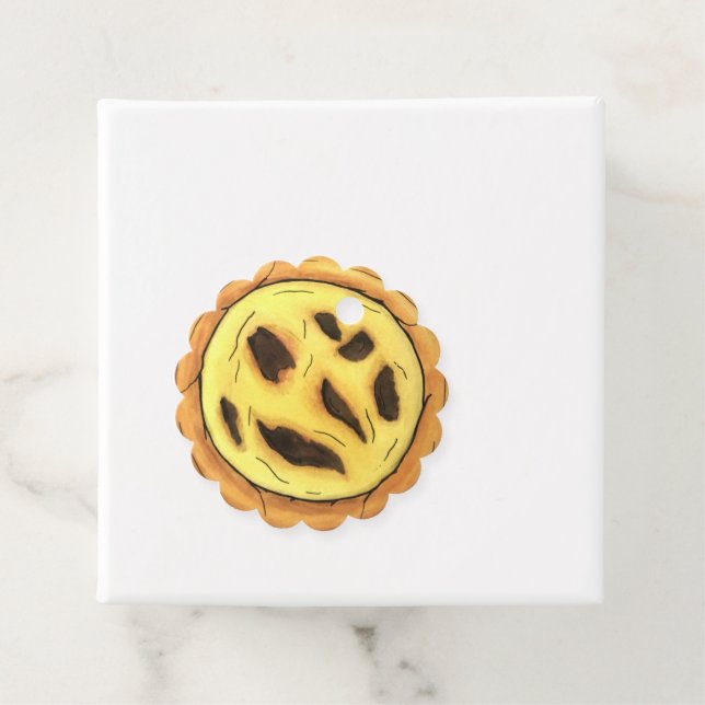 Étiquettes Cadeau Tarte à l'oeuf de garde portugaise Pastel Pastéis  (En situation)