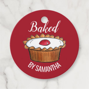Étiquettes Cadeau Tarte Cherry Bakewell Boulangerie britannique Pâti