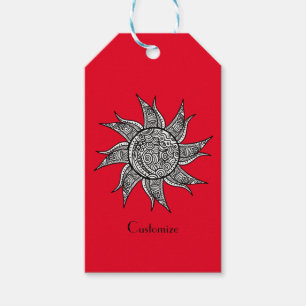 Étiquettes-cadeau Tatouage de henné Sun Thunder_Cove