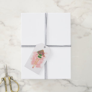 Étiquettes-cadeau Tea Party de printemps rose