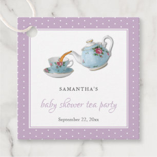Étiquettes Cadeau Teacups Baby shower Tea Party