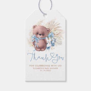 Étiquettes-cadeau Teddy Bear Cute Boho Baby shower Merci