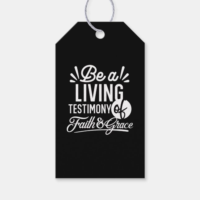 Étiquettes-cadeau Témoignage de vie spirituelle Citation de foi et d (Devant)