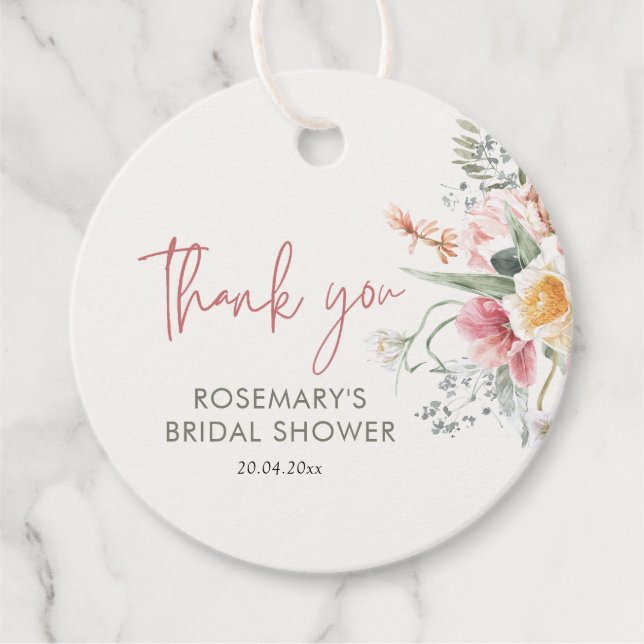 Étiquettes Cadeau Temps Pour Le Merci Floral De Thé (Devant)