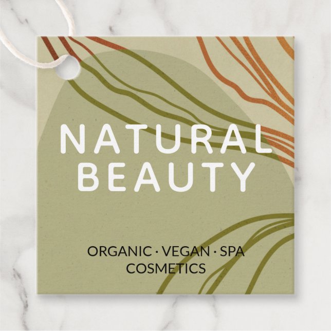 Étiquettes Cadeau Tendance Abstraite Botanique Maison Beauté Busines (Devant)