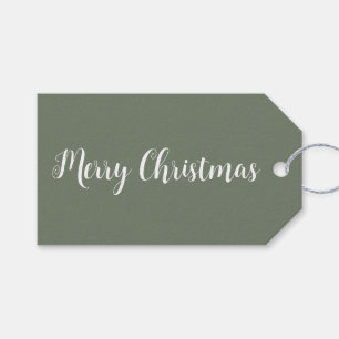 Étiquettes-cadeau Tendance Couleur Muet Gris Vert Minimaliste