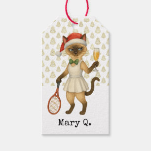 Étiquettes-cadeau Tennis sur le thème de Noël pour les amoureux des 