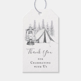 Étiquettes-cadeau Tente Camping Croquis Mariage Favor Merci