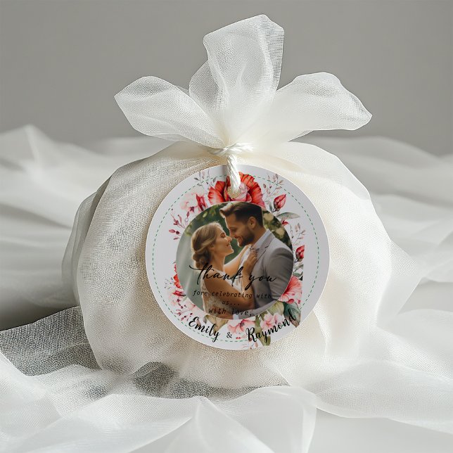 Étiquettes Cadeau Terracotta Burgundy Blush Floral Wedding  (Créateur téléchargé)