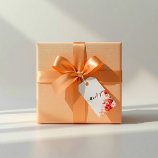 Étiquettes-cadeau Terracotta Burgundy Blush Floral Wedding Thank You