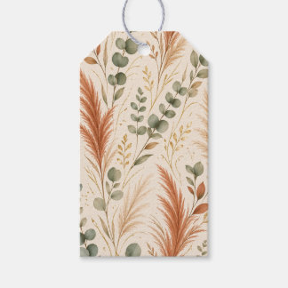 Étiquettes-cadeau Terracotta Pampas Grass Eucalyptus Neutral Boho
