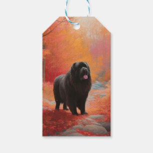 Étiquettes-cadeau Terre-Neuve en automne Leaves Fall Inspire