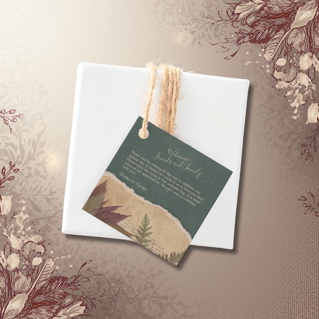 Étiquettes Cadeau terre vintage boho chic verdure mariage (Créateur téléchargé)