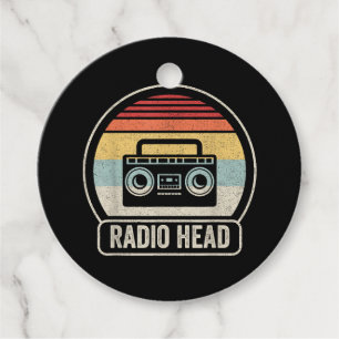Étiquettes Cadeau Tête radio Vintage