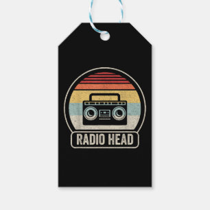 Étiquettes-cadeau Tête radio Vintage