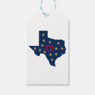 Étiquettes-cadeau Texas Love and Shining Stars in the Lone Star Stat