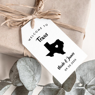 Étiquettes-cadeau Texas Mariage Welcome Bag Tags, Carte