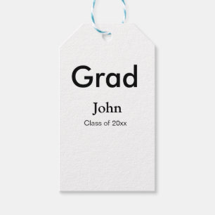 Étiquettes-cadeau texte de félicitations de fin d'études avec nom da