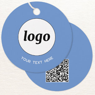 Étiquettes Cadeau Texte du logo simple et codes QR Balises de prix d