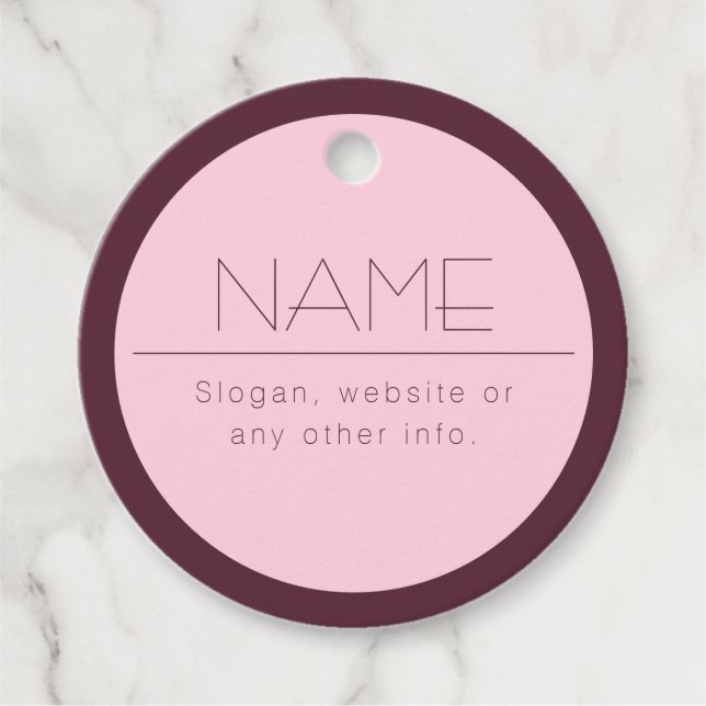 Étiquettes Cadeau Texte moderne personnalisable avec bordure (Devant)