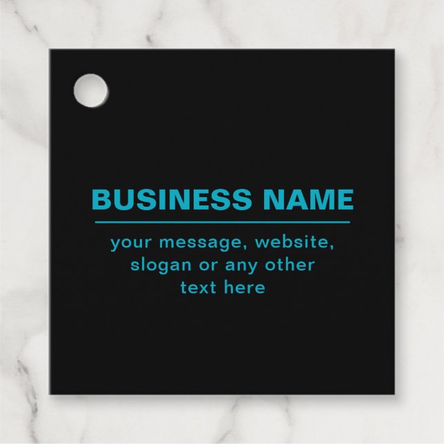 Étiquettes Cadeau Texte personnalisable pour l'entreprise, etc. Noir (Devant)