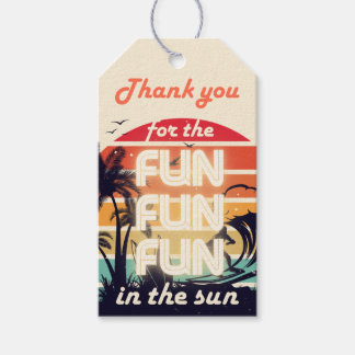 Étiquettes-cadeau Thank you gift tag for One in the Sun party