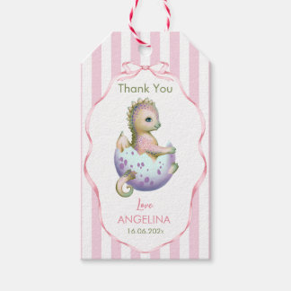 Étiquettes-cadeau Thank you Gift Tag with cute baby shower dragon.