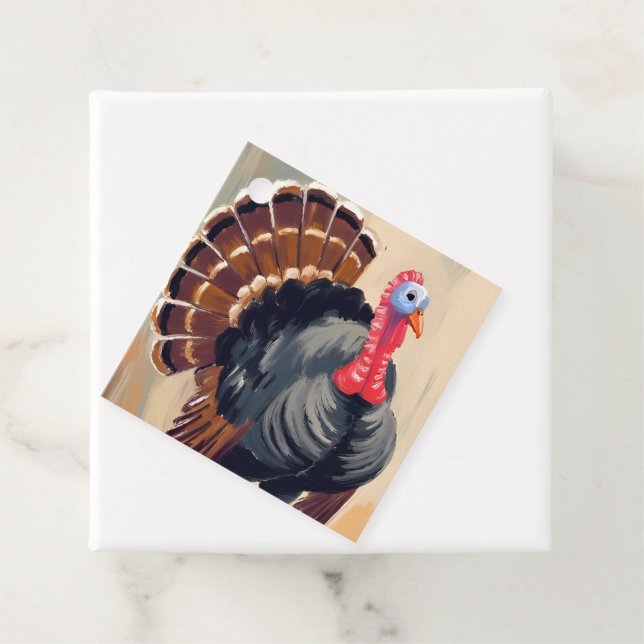 Étiquettes Cadeau Thanksgiving Turquie | Bon thanksgiving (En situation)