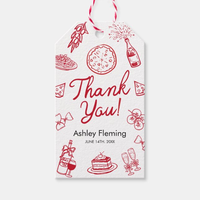 Étiquettes-cadeau That's Amore Merci (Devant)