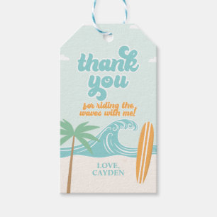 Étiquettes-cadeau The Big One Surf Beach Merci