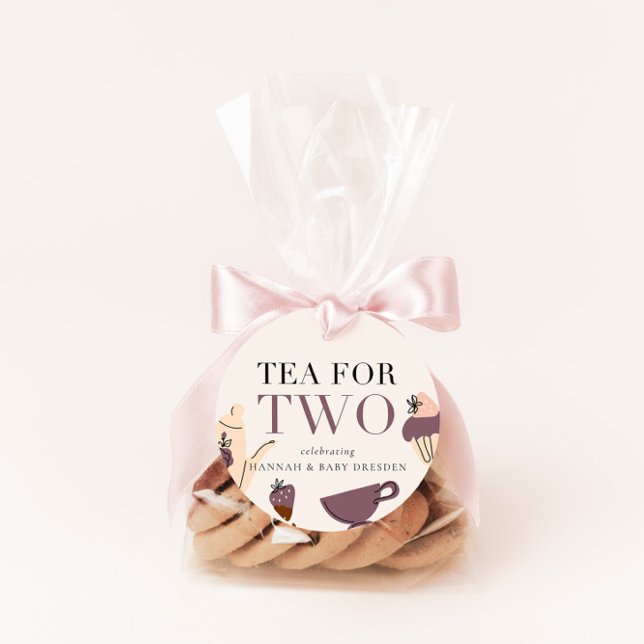 Étiquettes Cadeau Thé pour deux | Baby shower Tea Party (Créateur téléchargé)