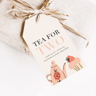 Étiquettes-cadeau Thé pour deux   Tea Party Baby shower Favoriser