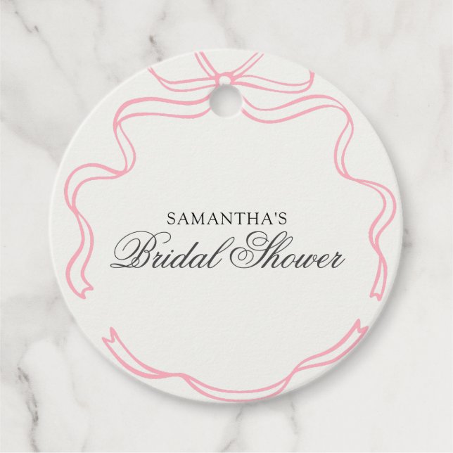 Étiquettes Cadeau Thé pour la Mariée Fleur des Champs  (Devant)