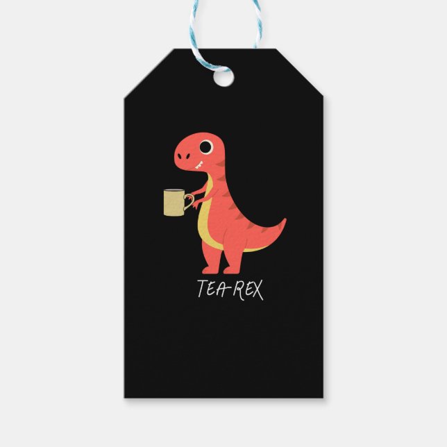 Étiquettes-cadeau Thé-Rex (Devant)