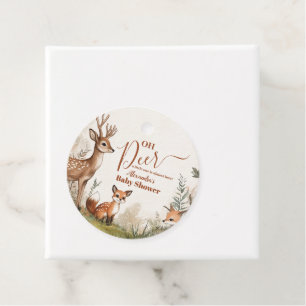Étiquettes Cadeau Thème de Baby Shower Woodland Oh Deer